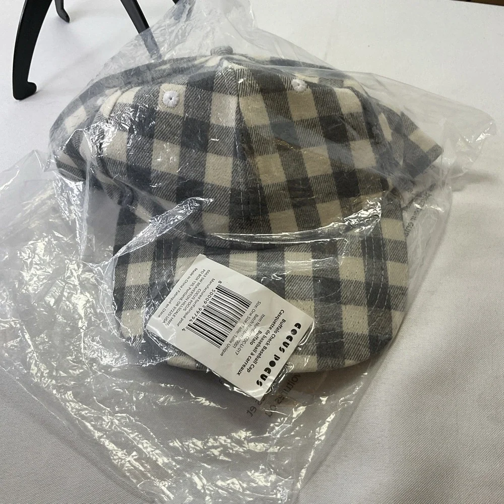 Cocus Pocus Buffalo Check Gray Plaid Adult‎ Strap Back Cap Hat